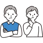 Worried Middle Aged Couple SVG Icon